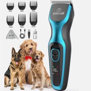 oneisall Dog Clippers for Grooming for Thick Heavy Coats -- Blue